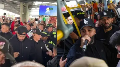 Nicky Jam paralizó Transmilenio con mini concierto sorpresa en Bogotá