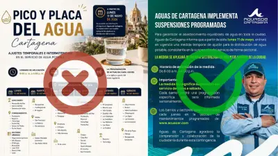 Racionamiento de agua en Cartagena: alertan por avisos falsos