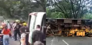 Accidente de bus en Girardota-Barbosa deja al menos 21 heridos: empresa involucrada