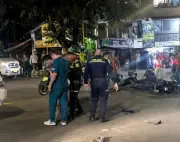 Accidente de tres motos en Piedecuesta deja heridos y caos vial