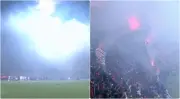 Cancelan partido DIM vs Flamengo por graves disturbios de hinchas