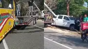 Choque múltiple en vía al mar de Puerto Colombia deja 16 lesionados