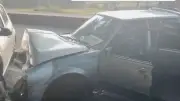 Fuerte trancón en vía Cali-Jamundí por choque múltiple: tres heridos
