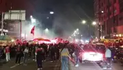 Hinchas provocan trancón en avenida Esperanza de Bogotá; recomiendan rutas alternas