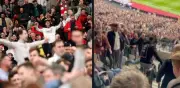 Impresionante agresión de hinchas del West Ham a seguidores del Arsenal