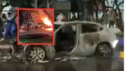Pánico en el norte de Bogotá por incendio de vehículo de alta gama
