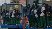 Preocupación en Cali: jóvenes se cuelgan de bus del MÍO en video viral