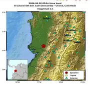Temblor en Chocó de magnitud 3.3 sacude el occidente colombiano