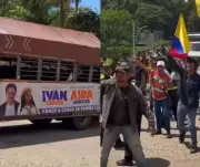 Tensión en Charalá por bloqueo a caravana de Iván Cepeda y Aída Quilcué