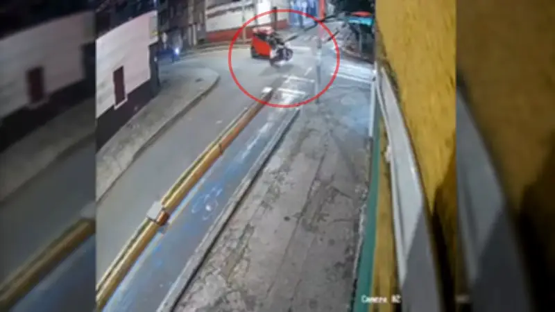 Accidente en Bucaramanga: motociclista omitió señal de pare