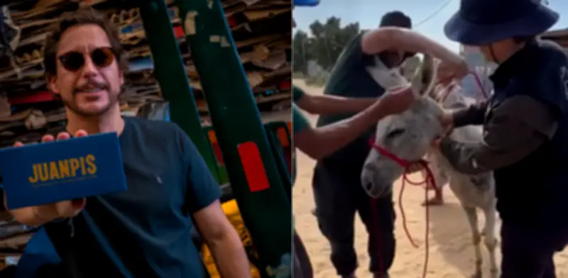 Alejandro Riaño adopta a Ismael Rivera y lanza llamado por burros de La Guajira