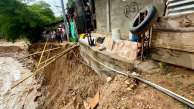 Alerta en Bucaramanga por lluvias: talud se desprende en Nueva Esperanza II