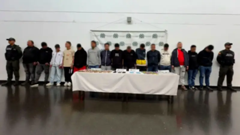Capturan a 15 integrantes de la banda San Pablo en Medellín