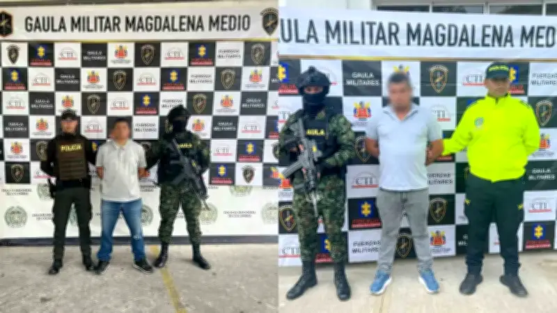 Capturan a dos presuntos cabecillas del Clan del Golfo en Magdalena Medio