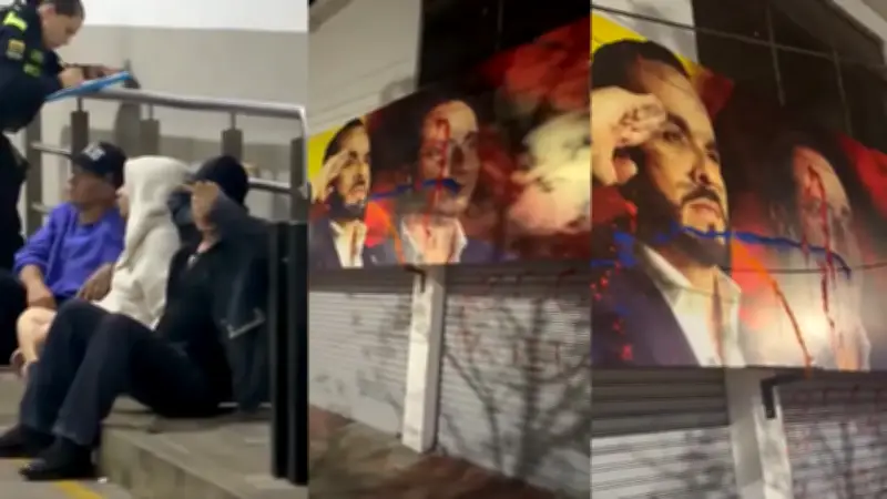 Capturan a tres por vandalizar sede de Abelardo De La Espriella en Bucaramanga