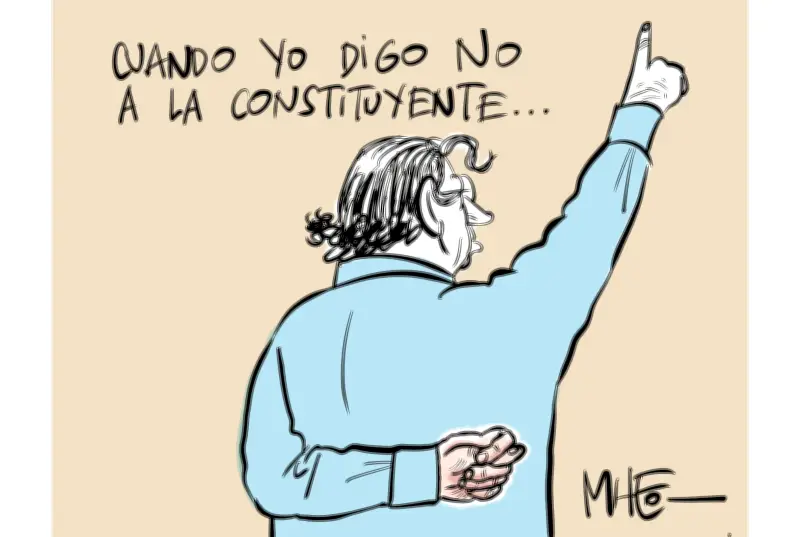 Caricatura de Mheo sobre la realidad colombiana