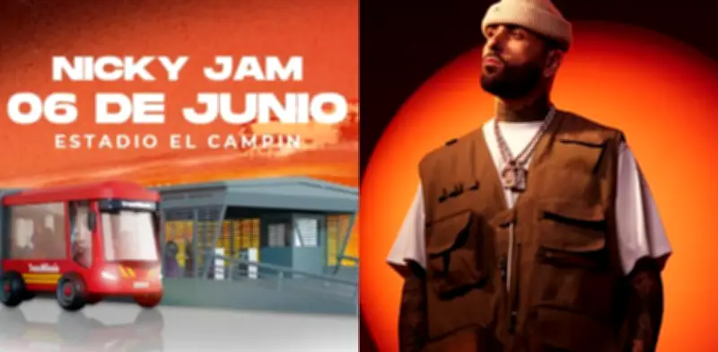 Concierto de Nicky Jam en El Campín: rutas de TransMilenio y SITP para el sábado 6 de junio