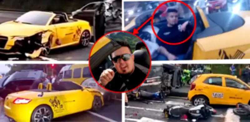 Conductor de Audi convertible amarillo causó accidente en Dosquebradas