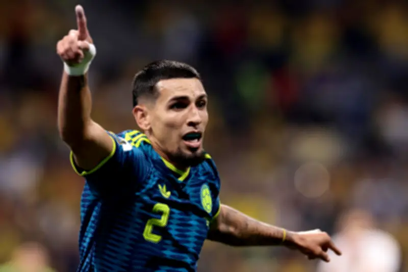 Daniel Muñoz marca el primer gol de Colombia en el Mundial 2026