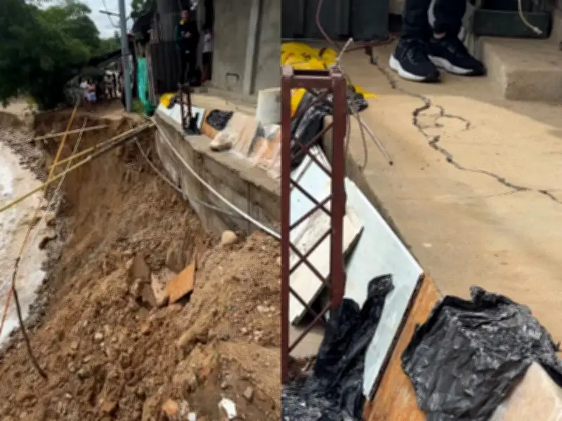 Deslizamiento en Nueva Esperanza II mantiene en alerta a 250 familias en Bucaramanga