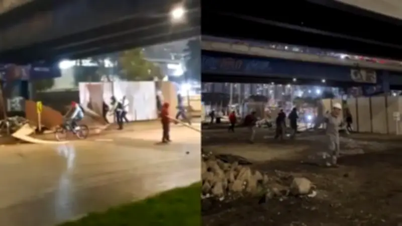 Disturbios en el sur de Bogotá por operativo contra vendedores informales