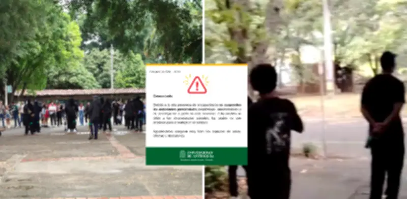 Encapuchados causan disturbios en U. de Antioquia; suspenden clases
