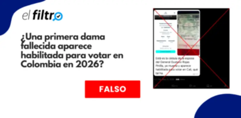 Falso: cédula de Carola Correa no está habilitada para votar en 2026