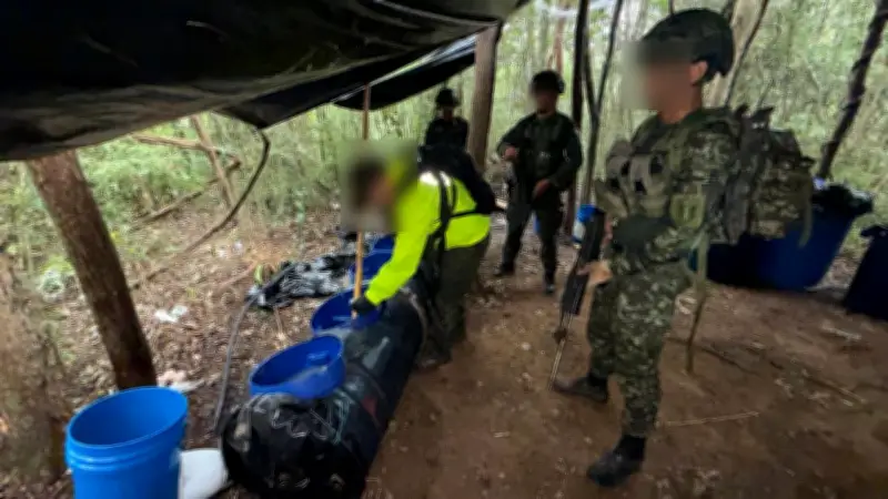 Golpe al ELN: destruyen laboratorio de cocaína valuado en más de $4.188 millones