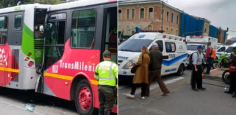 Grave accidente entre dos buses de TransMilenio en Bogotá deja 15 heridos