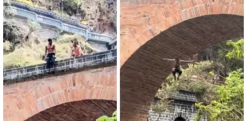 Hombre se lanza al río desde puente en Santuario de Las Lajas; autoridades rechazan acto