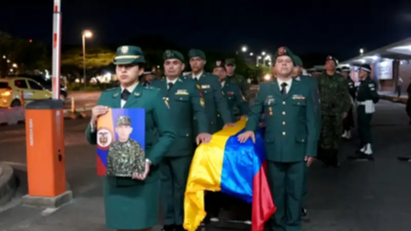Honores militares a soldado asesinado por ELN en ataque con drones en Catatumbo