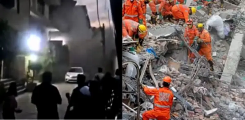 India: colapso de edificio en Nueva Delhi deja seis muertos y varios heridos