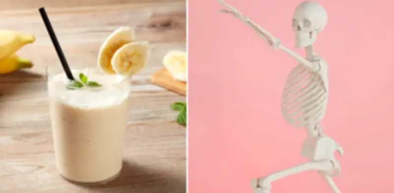 Licuado de banano, almendras y chía: omega-3, calcio y antioxidantes para memoria y huesos