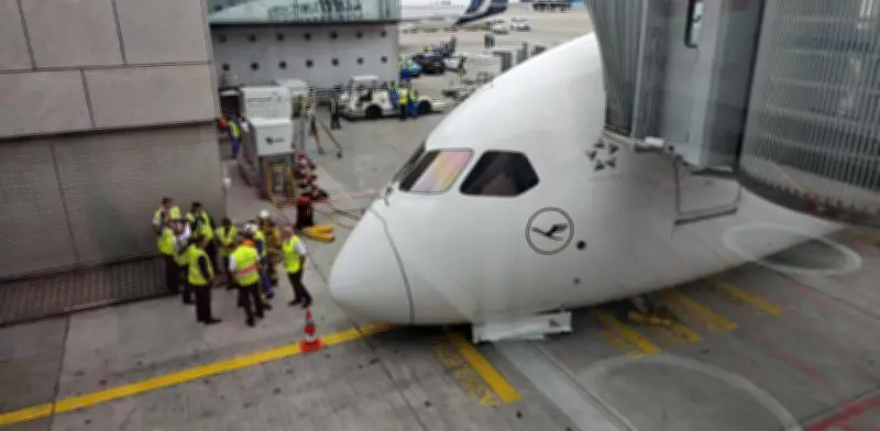 Lufthansa confirma heridos por colapso de tren de aterrizaje