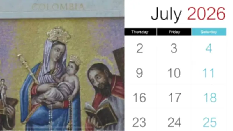Nuevo festivo en Colombia: ¿cuándo se aplica el Día de la Virgen de Chiquinquirá?