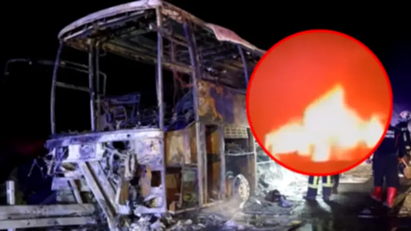 Tragedia en Turquía: ocho muertos en incendio de autobús tras choque