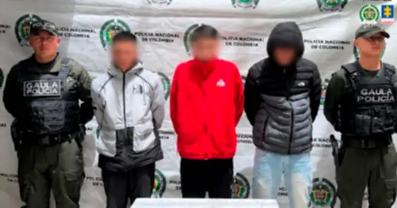 Tres capturados por robos a conductores de plataformas en Bogotá
