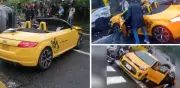 Accidente de auto de lujo dejó cinco heridos en Dosquebradas
