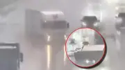Camionero realiza giro de 360 grados en China y evita tragedia