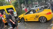 Identifican al conductor del Audi amarillo que chocó siete vehículos en Risaralda