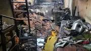 Incendio en fábrica de muebles de Bucaramanga deja un fallecido