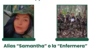 Ofrecen $100 millones por alias 'Samantha' o 'La Enfermera' de disidencias Farc