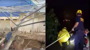 Torrencial aguacero en Atlántico deja afectaciones y rescate de campesino