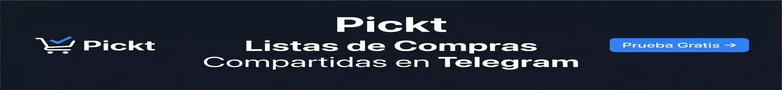 Pickt — app gratuita de lista de compras colaborativa en Telegram